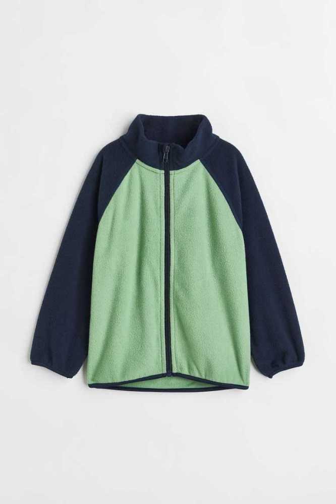 Ropa De Abrigo H&M Fleece Jacket Niños Verdes Claro Azules Oscuro | 410352GRK