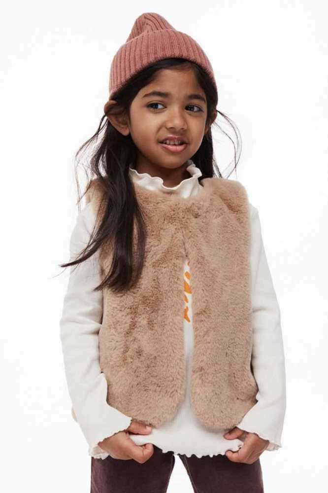 Ropa De Abrigo H&M Fluffy Vest Niños Beige | 512608QOZ