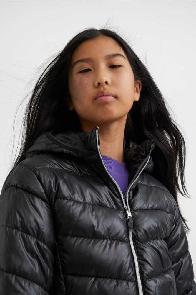 Ropa De Abrigo H&M Ligeros Puffer Jacket Niños Negros | 051367GOP