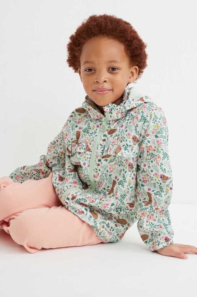 Ropa De Abrigo H&M Patterned Windbreaker Niños Negros | 980316PKX