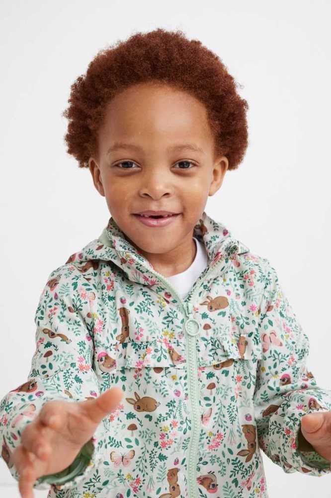 Ropa De Abrigo H&M Patterned Windbreaker Niños Negros | 980316PKX