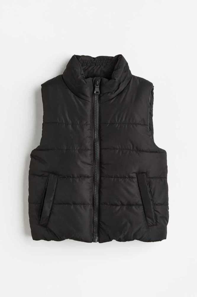 Ropa De Abrigo H&M Puffer Vest Niños Negros Azules | 075243HFD