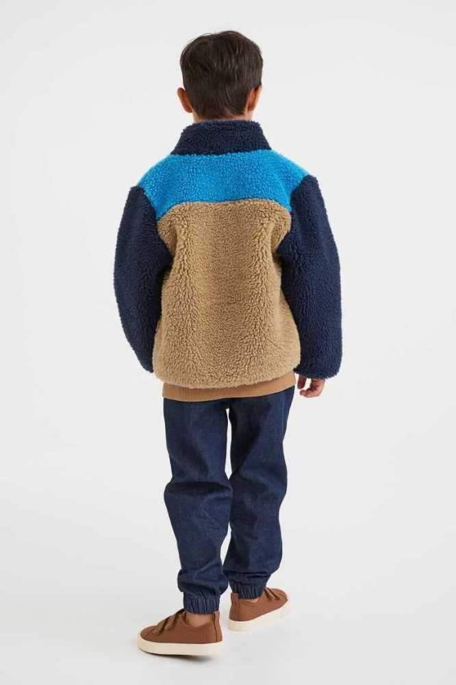 Ropa De Abrigo H&M Teddy Bear Jacket Niños Azules | 830764MOT