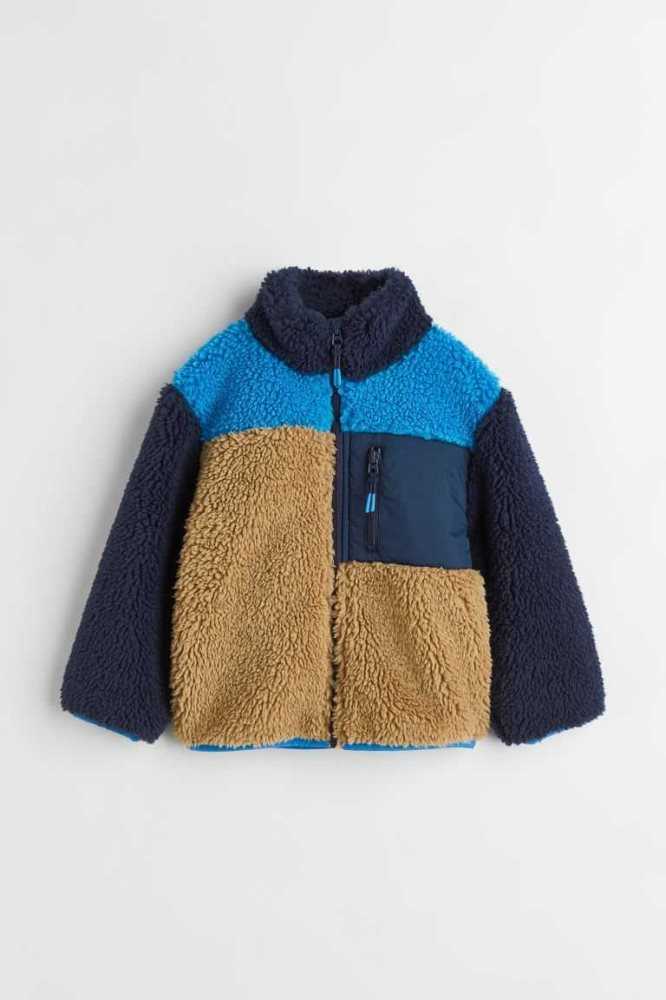 Ropa De Abrigo H&M Teddy Bear Jacket Niños Azules | 830764MOT