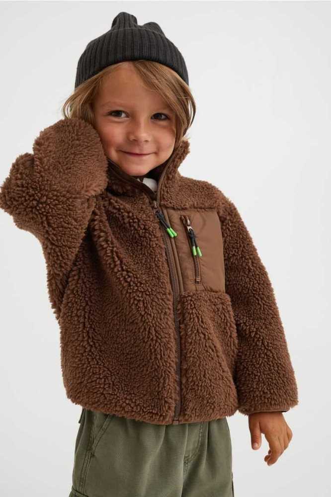 Ropa De Abrigo H&M Teddy Bear Jacket Niños Azules | 830764MOT