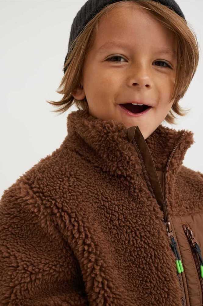 Ropa De Abrigo H&M Teddy Bear Jacket Niños Azules | 830764MOT