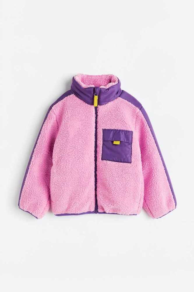 Ropa De Abrigo H&M Teddy jacket Niños Rosas Morados | 632480MAK