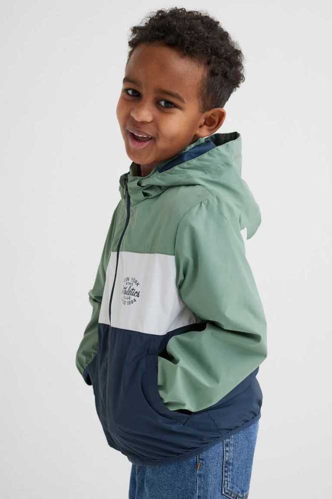 Ropa De Abrigo H&M Windbreaker Niños Verde Oliva Verdes | 385694ZKC