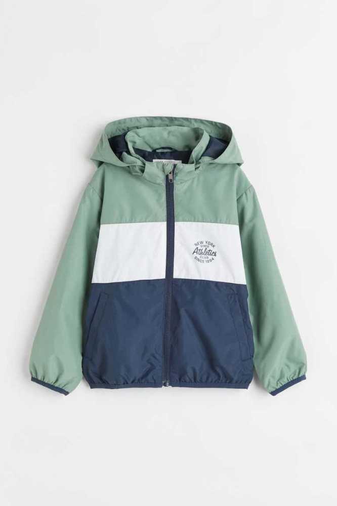 Ropa De Abrigo H&M Windbreaker Niños Verde Oliva Verdes | 385694ZKC