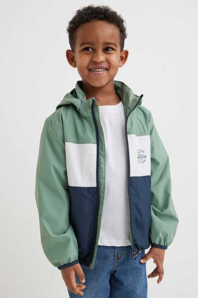 Ropa De Abrigo H&M Windbreaker Niños Verde Oliva Verdes | 385694ZKC