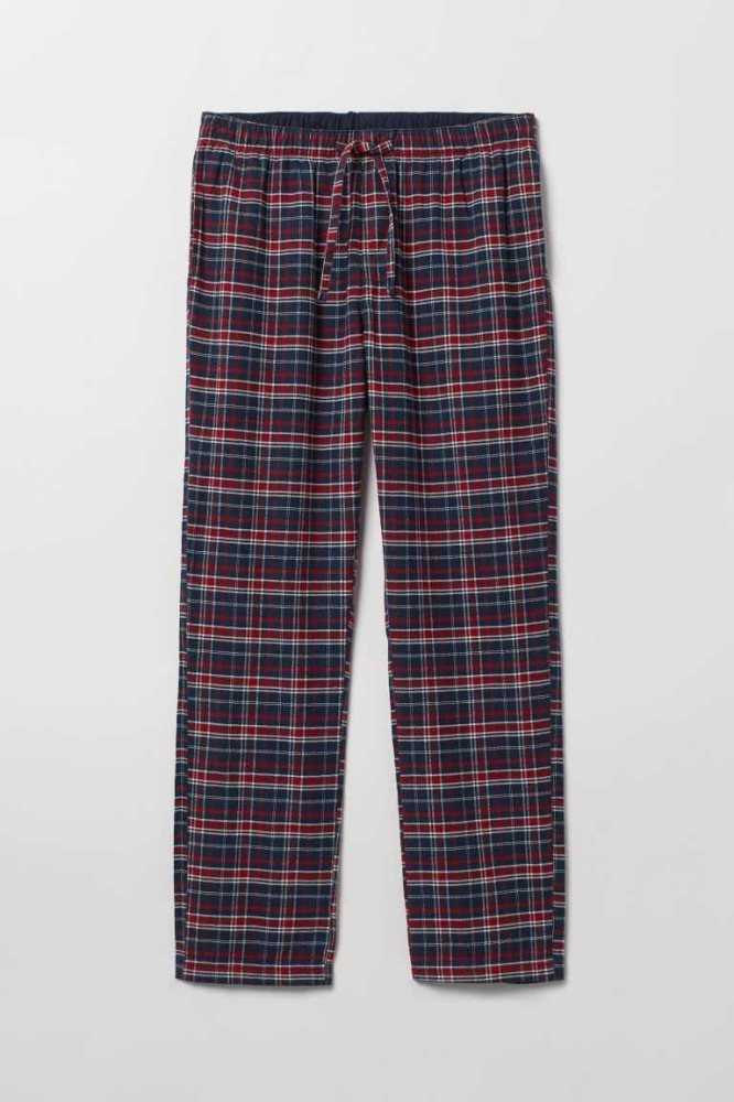 Ropa De Casa H&M Flannel Pajama Pants Hombre Negros Blancos | 210948XAY