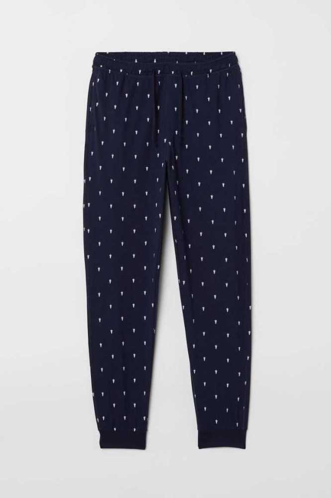 Ropa De Casa H&M Pajama Pants Hombre Azules Oscuro | 690513VAT