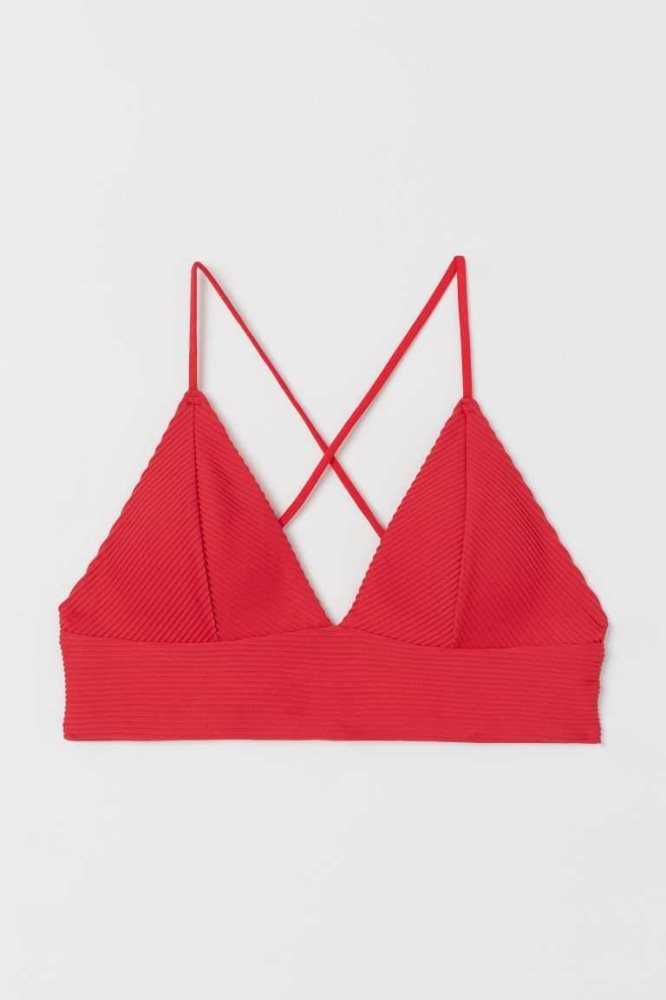 Ropa De Playa H&M Acolchado Bikini Top Mujer Azules Claro | 032764KFT