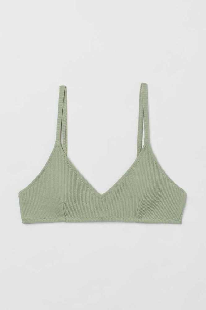 Ropa De Playa H&M Acolchado Bikini Top Mujer Rosas Oscuro | 076293DMU