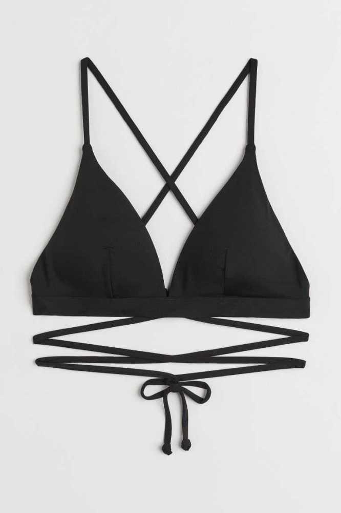 Ropa De Playa H&M Acolchado Bikini Top Mujer Negros | 156087MTQ