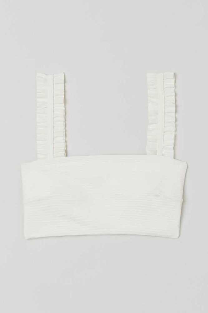 Ropa De Playa H&M Acolchado Bikini Top Mujer Blancos | 217084GSM