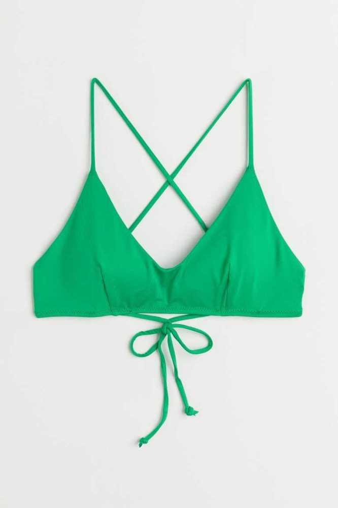 Ropa De Playa H&M Acolchado Bikini Top Mujer Marrom | 264839ETR