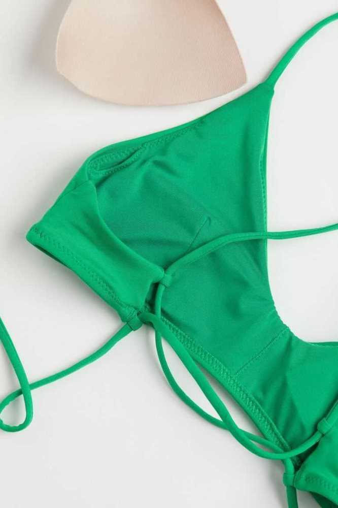 Ropa De Playa H&M Acolchado Bikini Top Mujer Marrom | 264839ETR