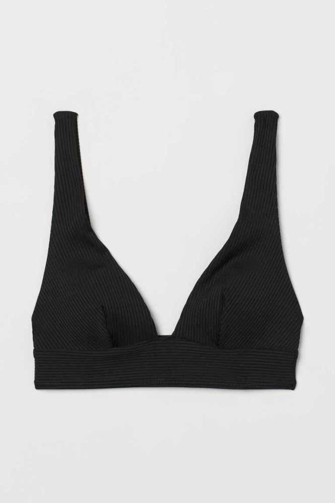 Ropa De Playa H&M Acolchado Bikini Top Mujer Verdes Oscuro | 302164WFN