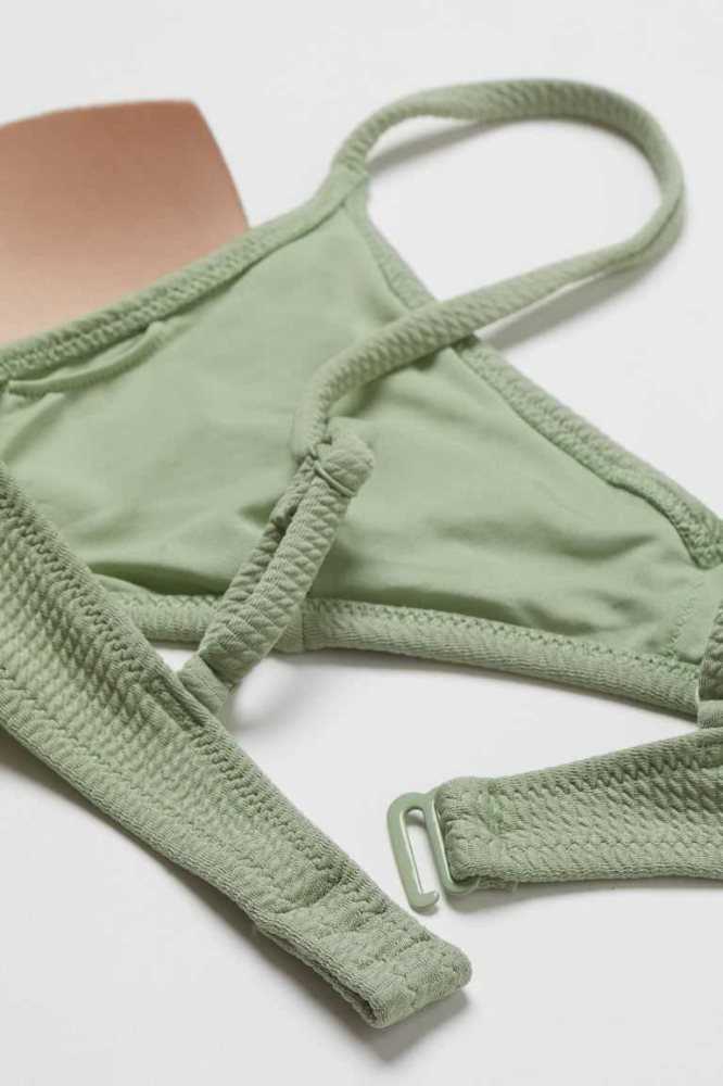 Ropa De Playa H&M Acolchado Bikini Top Mujer Verdes Oscuro | 563879BAR