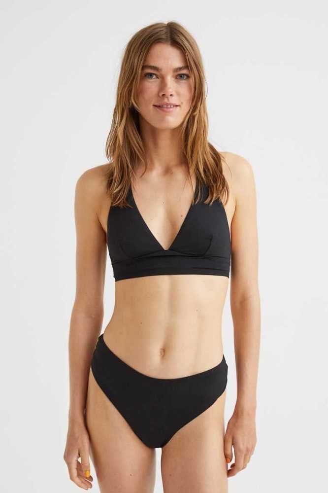 Ropa De Playa H&M Acolchado Bikini Top Mujer Azules Claro | 592718DUG