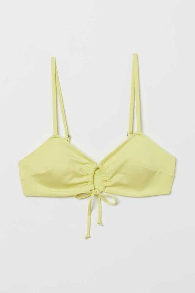 Ropa De Playa H&M Acolchado Bikini Top Mujer Blancos | 610783NUV