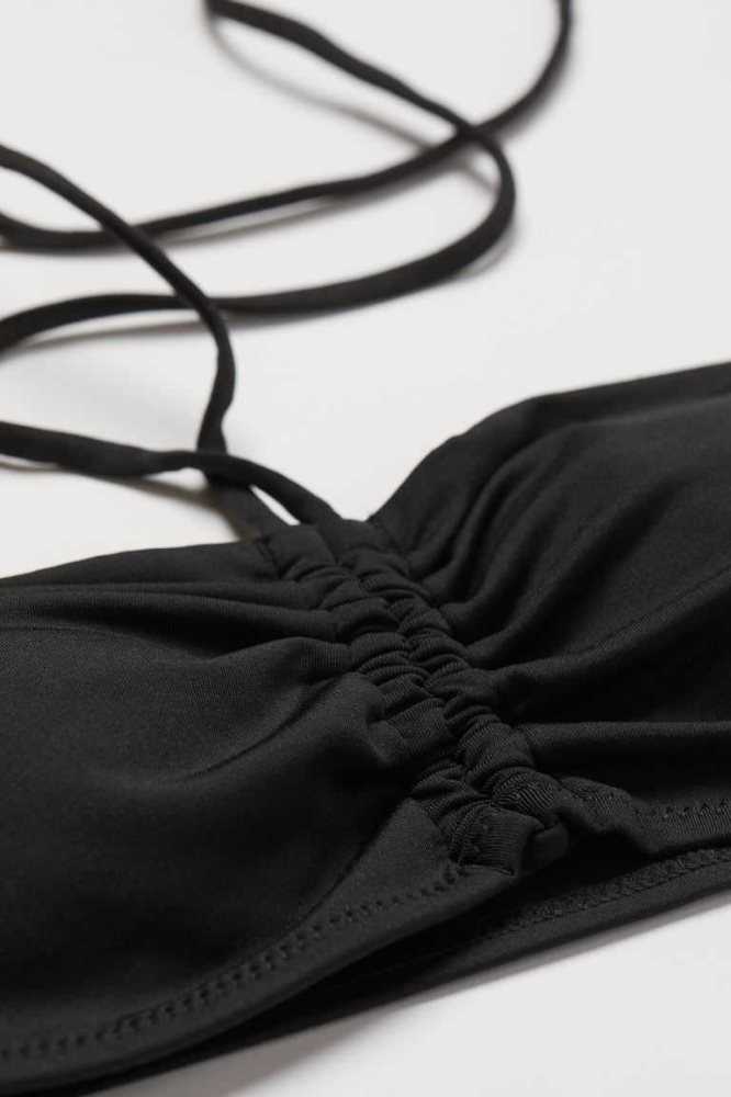 Ropa De Playa H&M Acolchado Bikini Top Mujer Negros | 628715CGQ