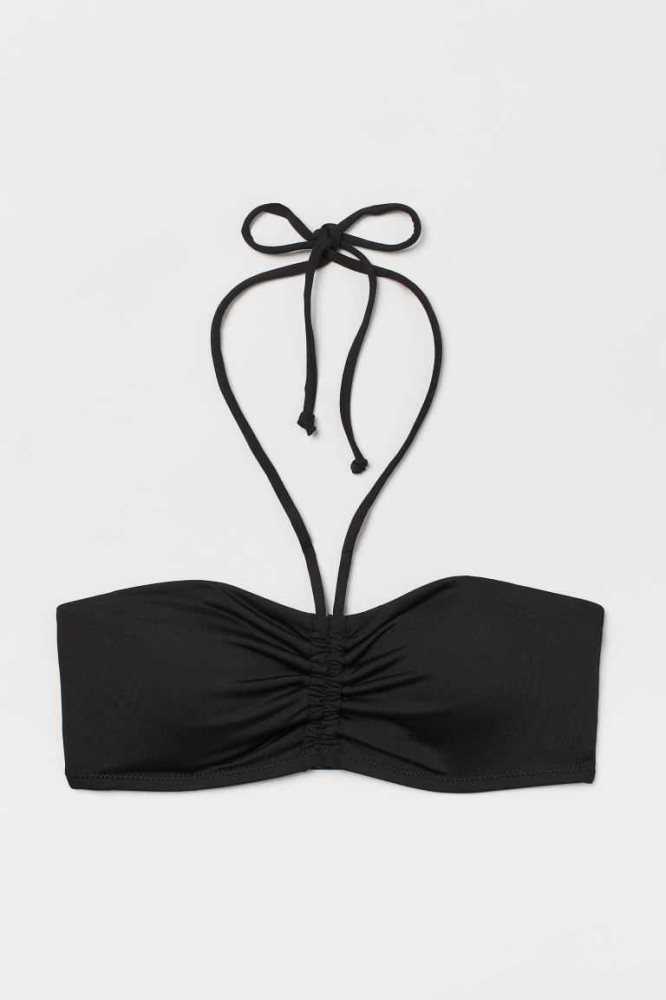 Ropa De Playa H&M Acolchado Bikini Top Mujer Negros | 628715CGQ