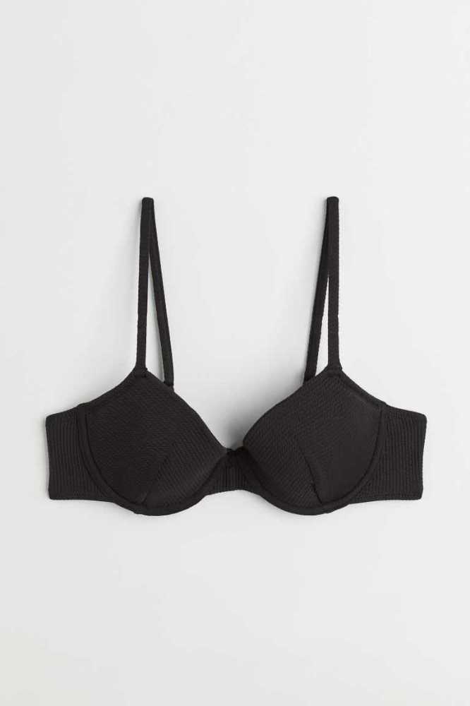 Ropa De Playa H&M Acolchado Bikini Top Mujer Amarillos Claro | 674320ZWL