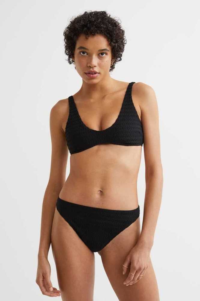 Ropa De Playa H&M Acolchado Bikini Top Mujer Negros | 950347OHW