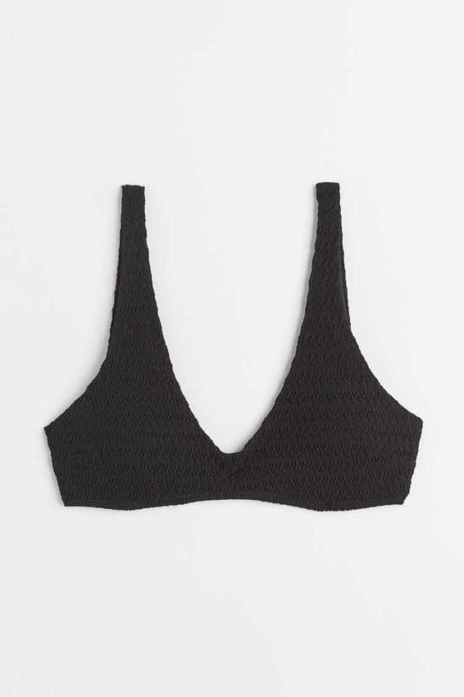 Ropa De Playa H&M Acolchado Bikini Top Mujer Negros | 950347OHW