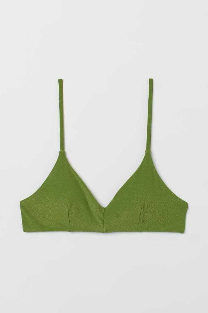 Ropa De Playa H&M Acolchado Bikini Top Mujer Azules Claro | 962134PDG