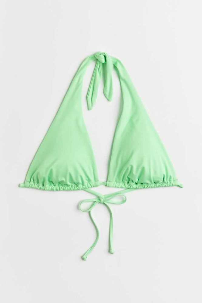 Ropa De Playa H&M Acolchado triangle bikini top Mujer Negros | 059182FSD