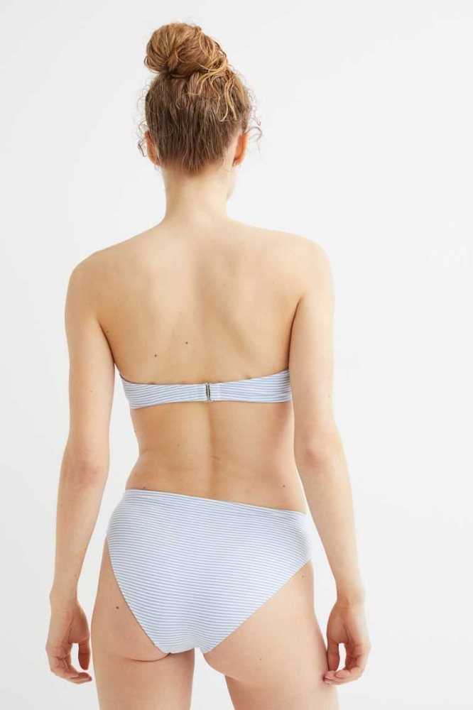 Ropa De Playa H&M Balconette Bikini Top Mujer Azules Claro Blancos | 156893PGW