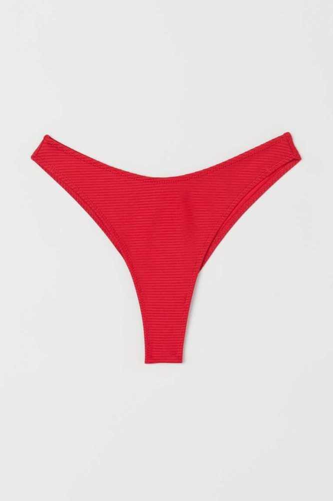 Ropa De Playa H&M Brazilian Bikini Bottoms Mujer Rojos Claro | 456720RBJ