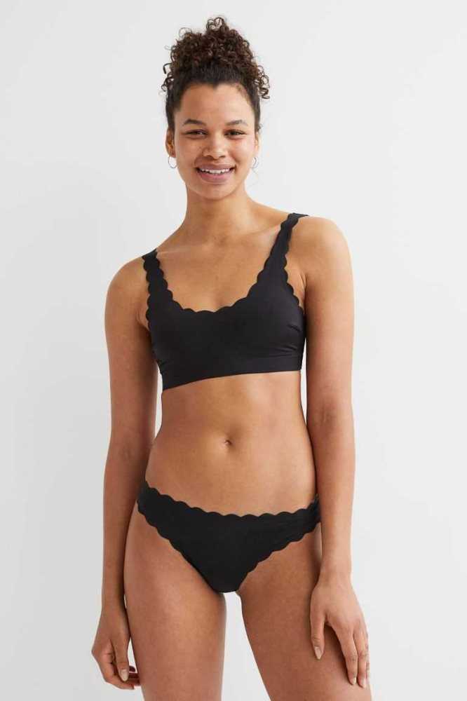 Ropa De Playa H&M Brazilian Bikini Bottoms Mujer Negros | 537408OGN