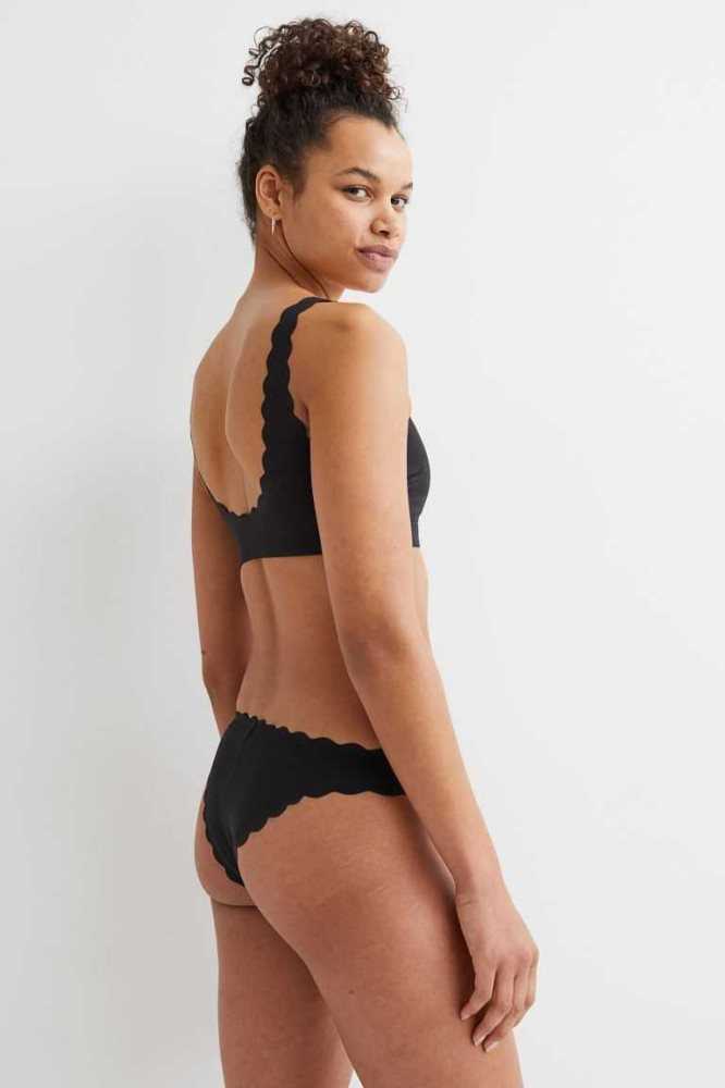 Ropa De Playa H&M Brazilian Bikini Bottoms Mujer Negros | 537408OGN