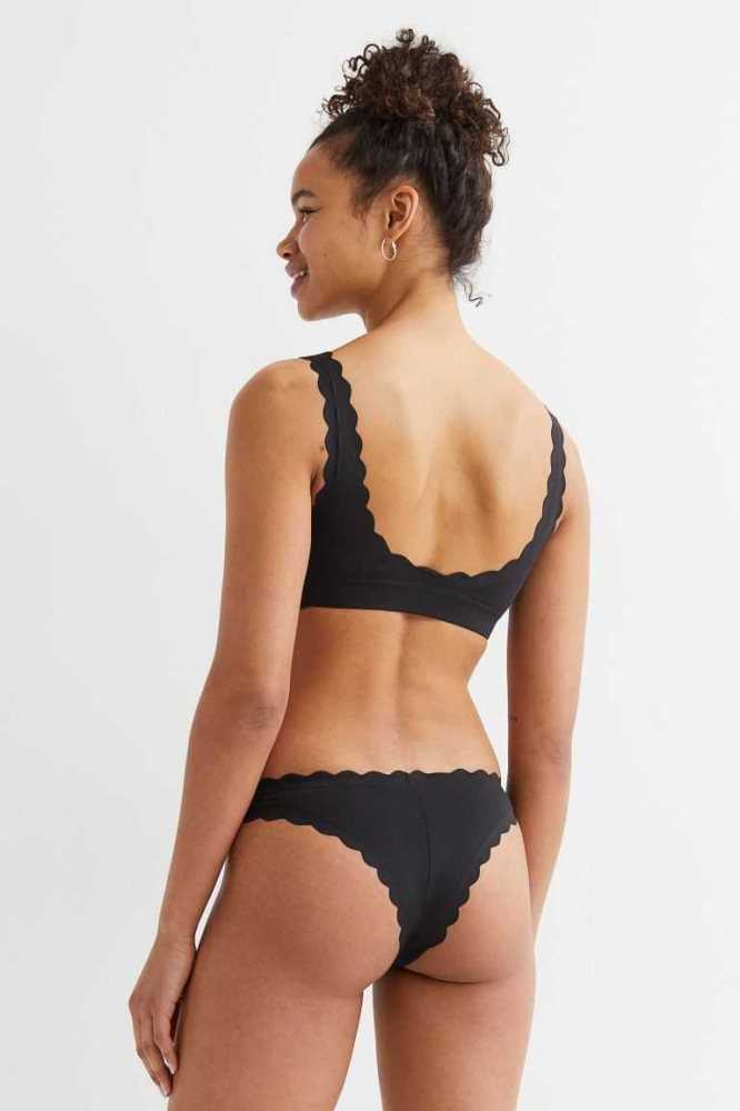 Ropa De Playa H&M Brazilian Bikini Bottoms Mujer Negros | 537408OGN