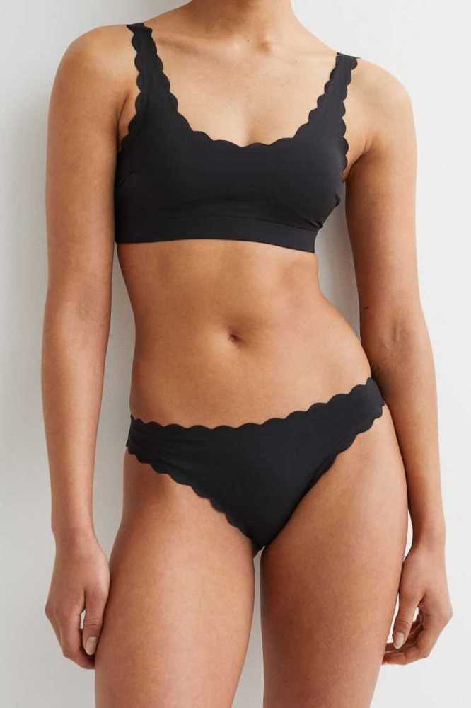 Ropa De Playa H&M Brazilian Bikini Bottoms Mujer Negros | 537408OGN