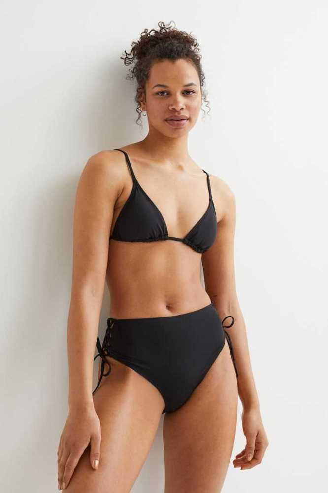 Ropa De Playa H&M Brazilian Bikini Bottoms Mujer Negros | 560298NKM