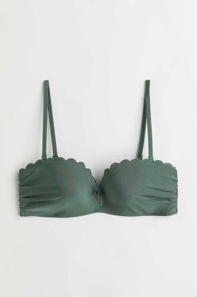 Ropa De Playa H&M Push-up Balconette Bikini Top Mujer Verdes Oscuro | 467538DUK