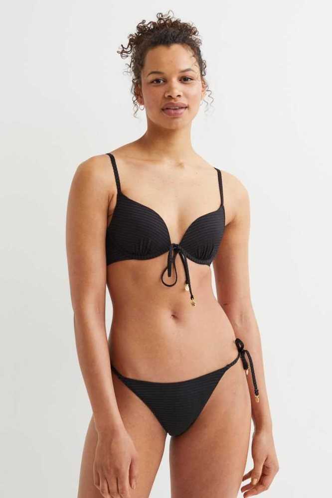 Ropa De Playa H&M Push-up Bikini Top Mujer Negros | 032689LUD