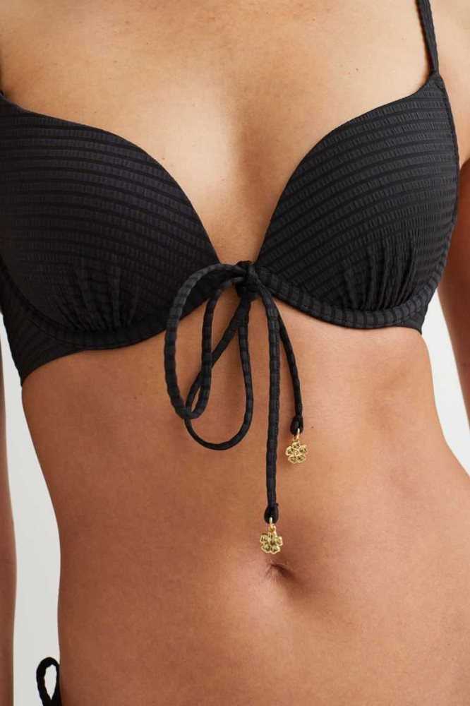 Ropa De Playa H&M Push-up Bikini Top Mujer Negros | 032689LUD