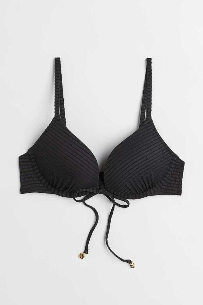 Ropa De Playa H&M Push-up Bikini Top Mujer Negros | 032689LUD