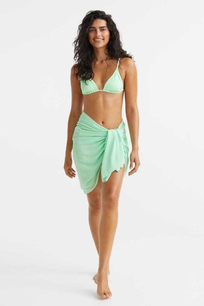 Ropa De Playa H&M Sarong Mujer Verdes | 254031GBQ