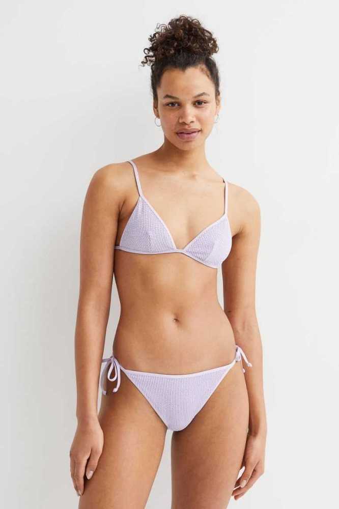 Ropa De Playa H&M Tie Bikini Bottoms Mujer Morados Claro | 074361CLR