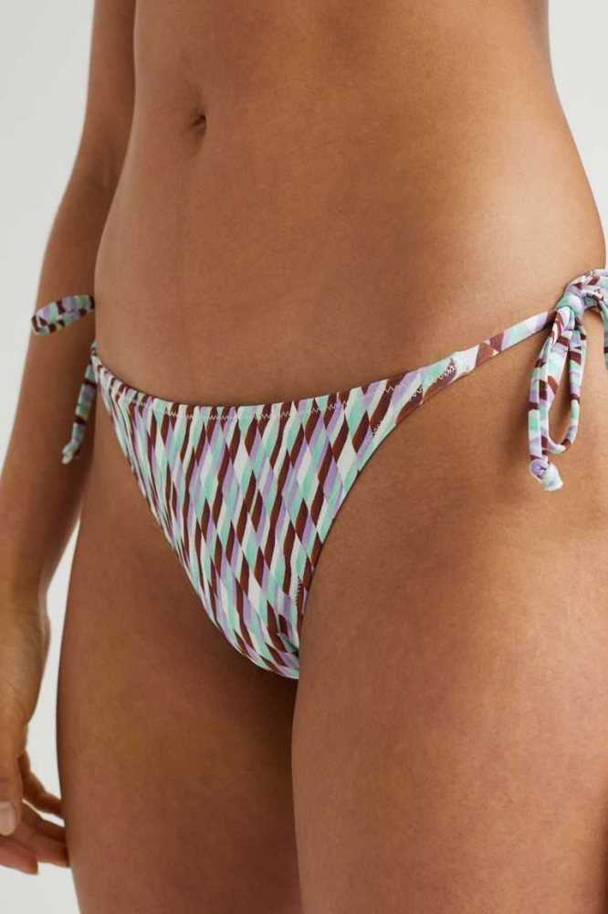 Ropa De Playa H&M Tie Bikini Bottoms Mujer Negros | 149873SMC