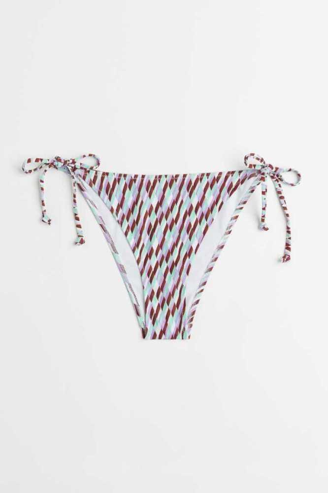 Ropa De Playa H&M Tie Bikini Bottoms Mujer Marrom | 508497PEJ