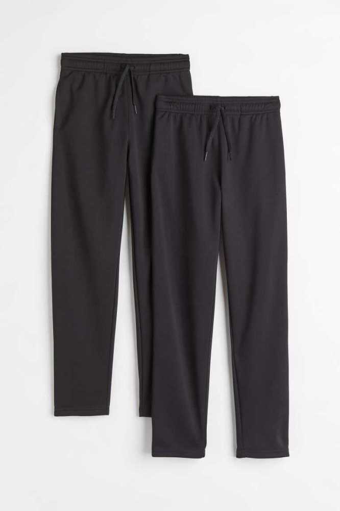 Ropa Deportiva H&M 2-pack Pista Pants Niños Negros | 489673YEZ