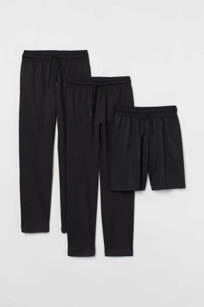 Ropa Deportiva H&M 3-piece Set Niños Negros | 075213GCY